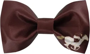 100% Satin Silk Mens Pre-tied Bowtie Horse Riding Solid Bow Ties