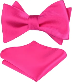 Alizeal Men's Self-tied Solid Color/Animal Pattern Bow Tie and Pocket Square Set