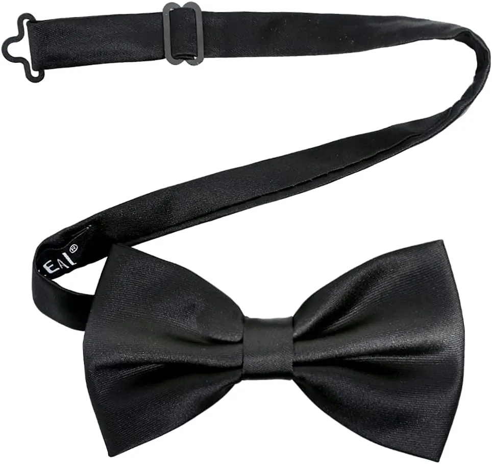 Alizeal Pre-tied Adjustable Bow Tie for Men Formal Solid Tuxedo Bow Tie