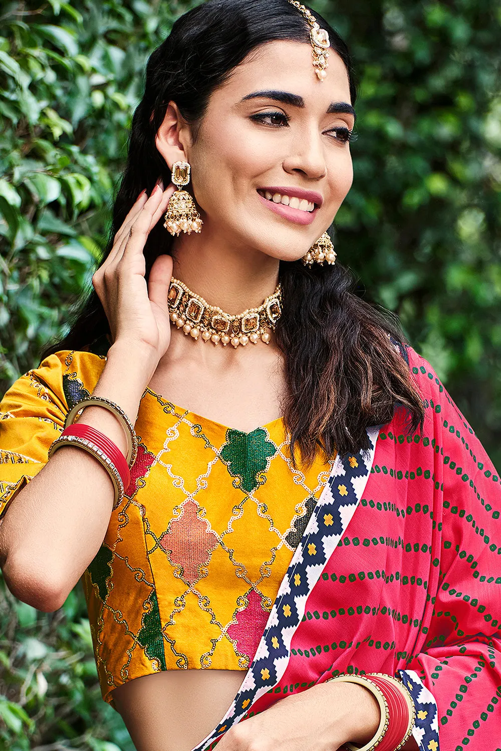 Amazing Yellow Sequins Embroidered Silk Lehenga Choli