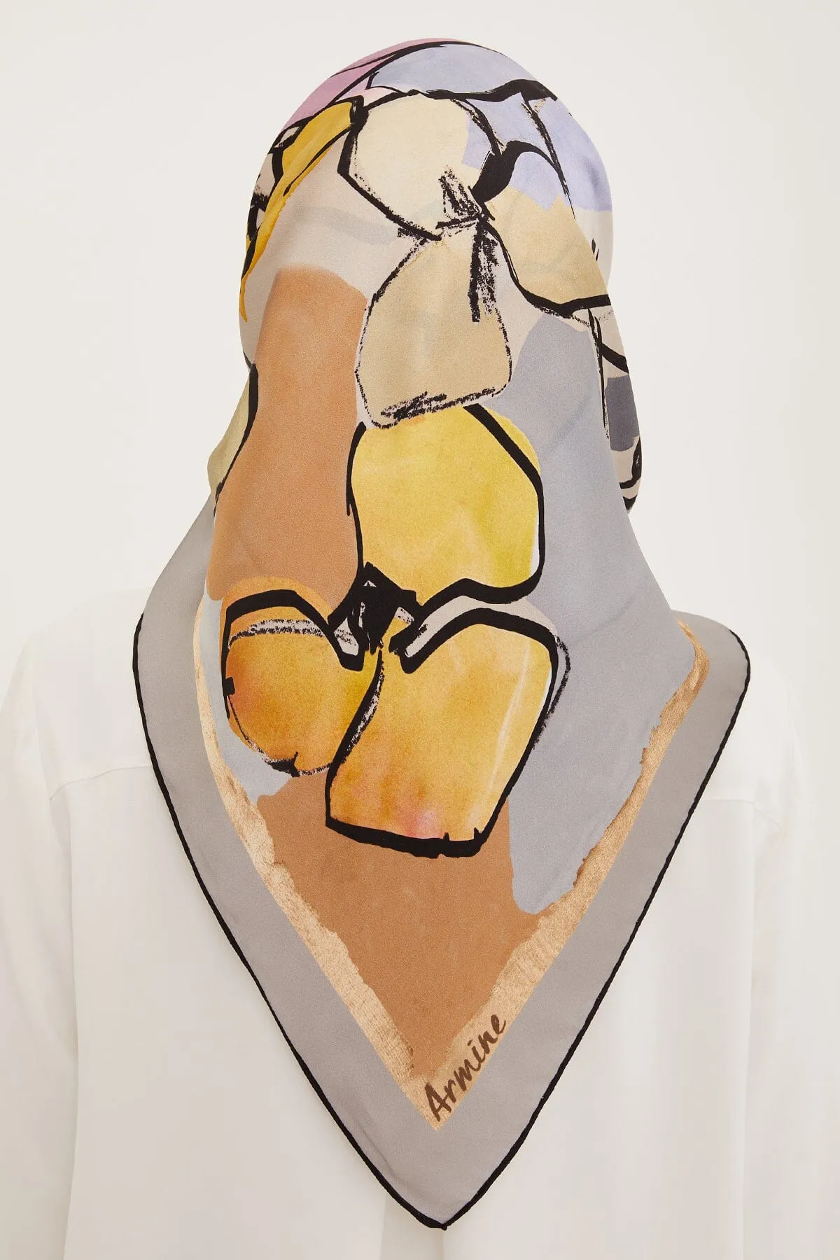 Armine Arty Floral Silk Scarf #35