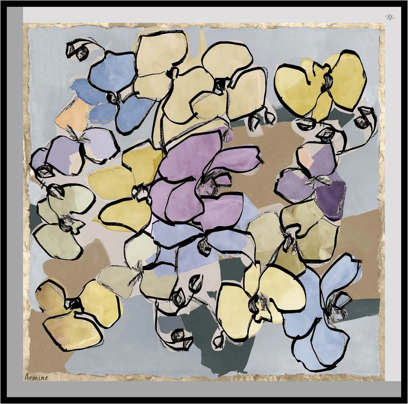 Armine Arty Floral Silk Scarf #35