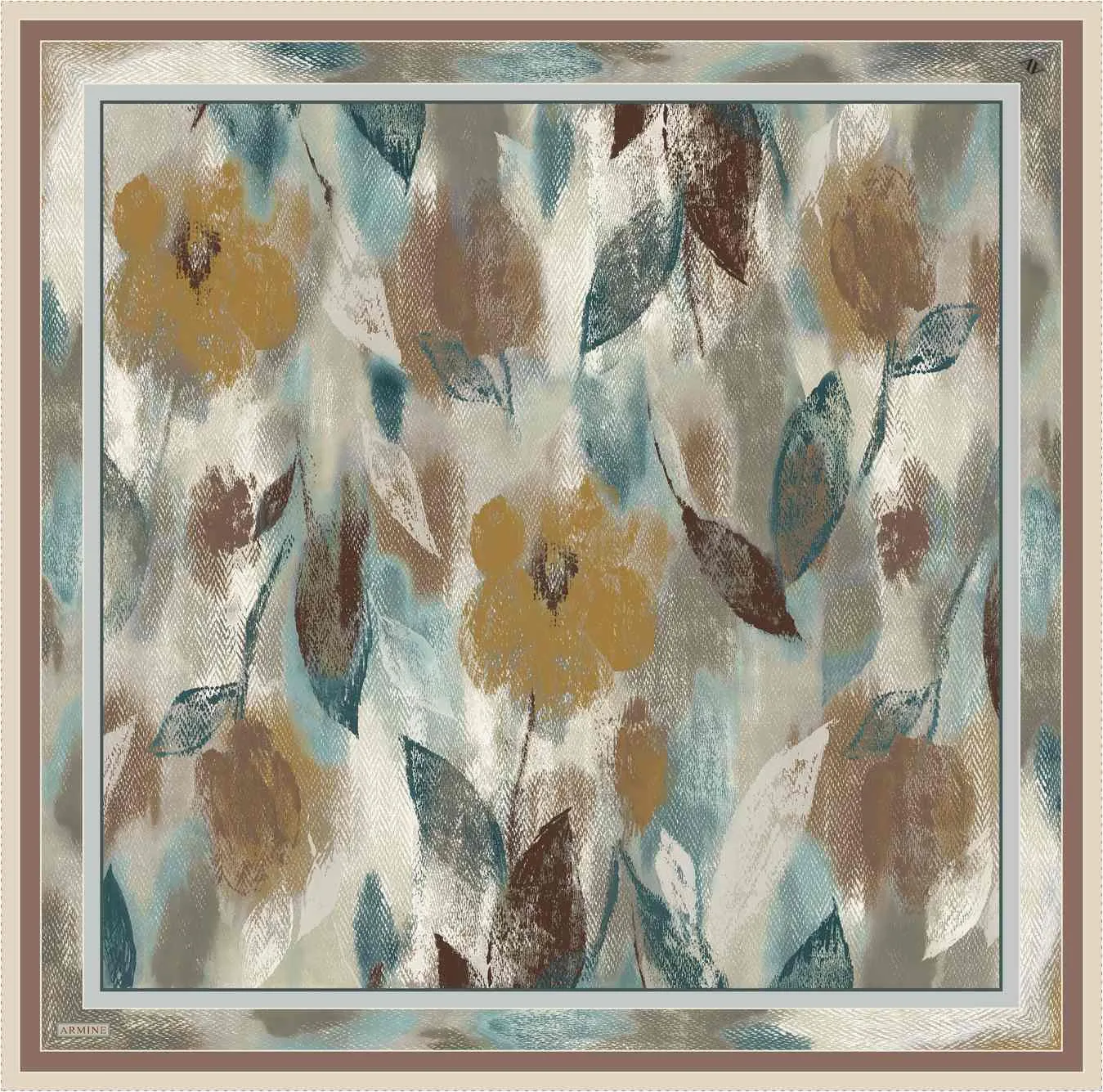 Armine Elara Floral Silk Scarf #34