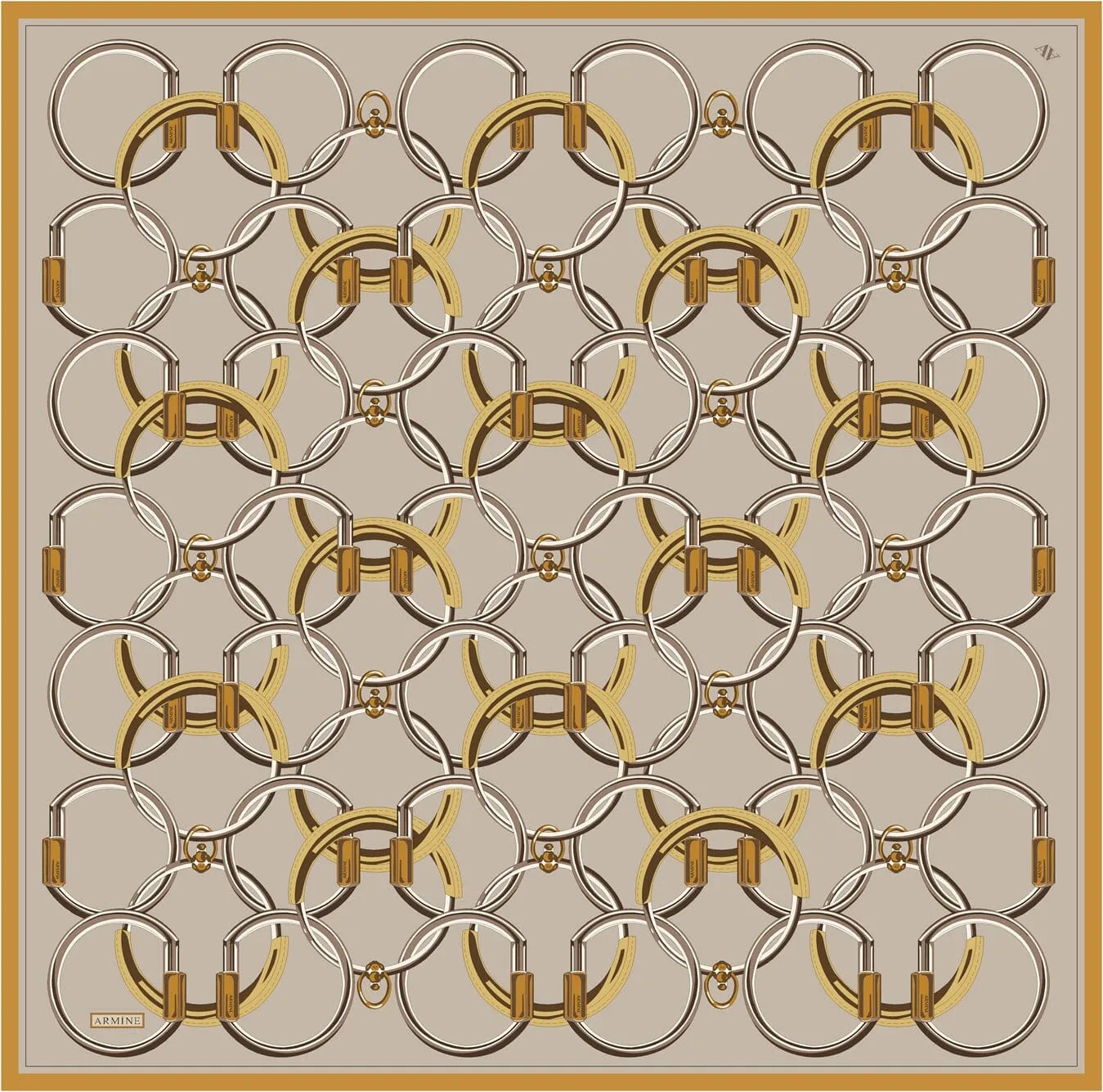 Armine Eternal Link Turkish Silk Scarf #33