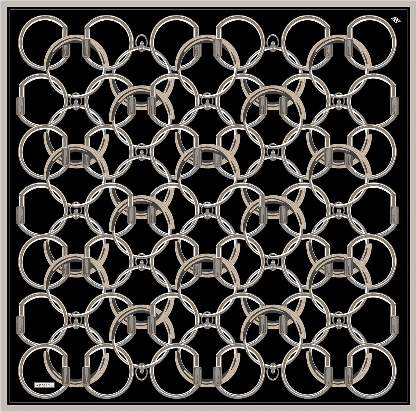 Armine Eternal Link Turkish Silk Scarf #3