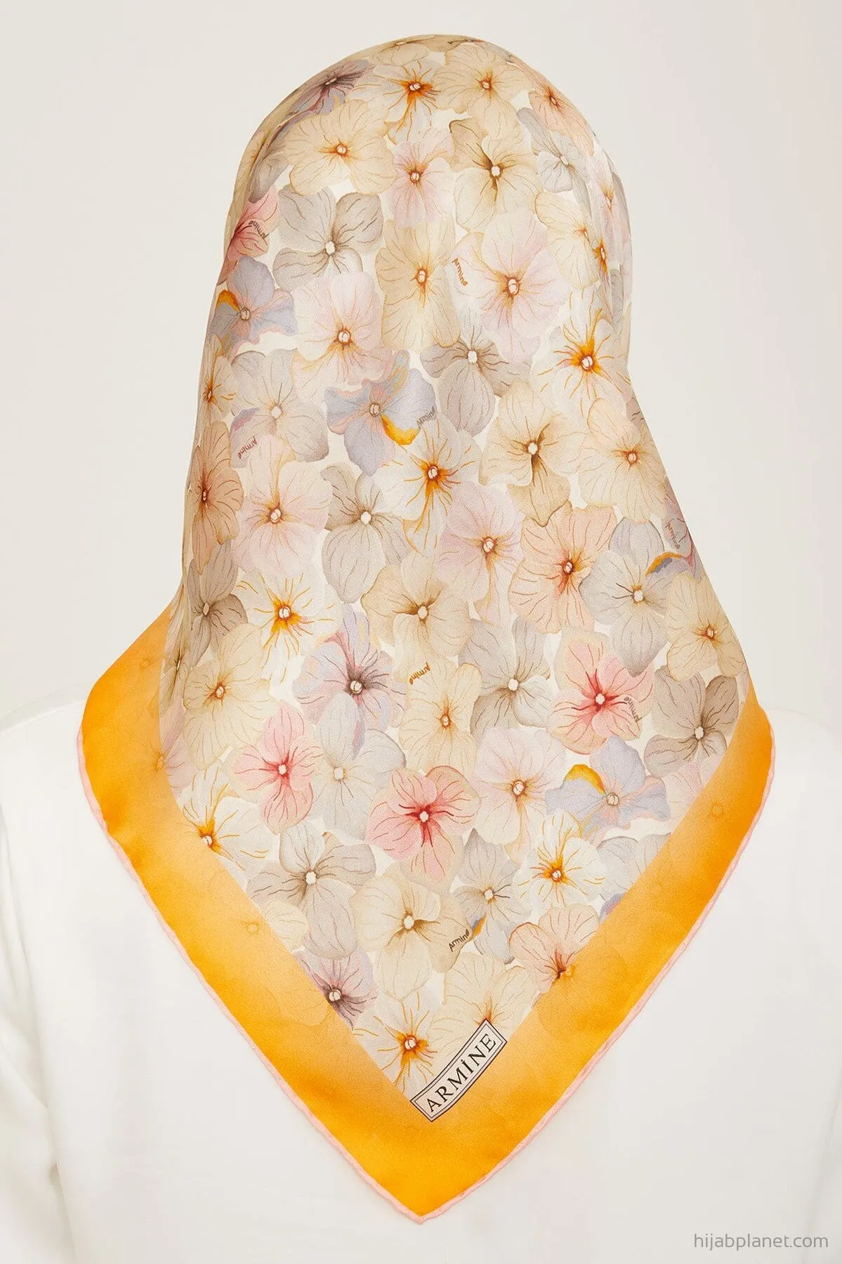 Armine Hydrangea Print Silk Scarf #22