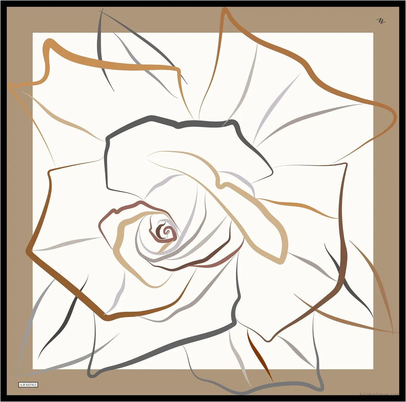 Armine Lotti Abstract Silk Scarf #82