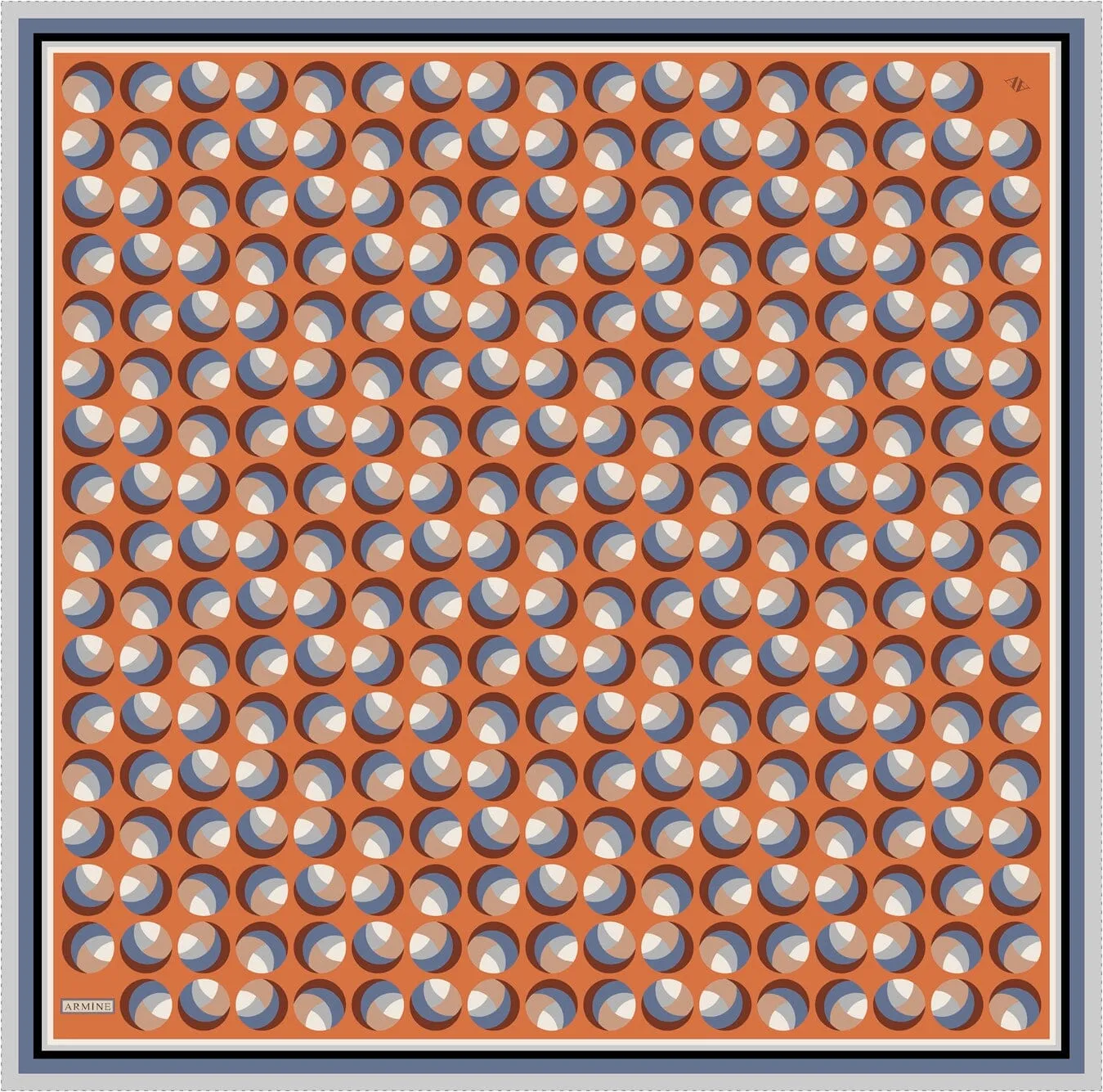 Armine Retro Cosmos Silk Scarf #35