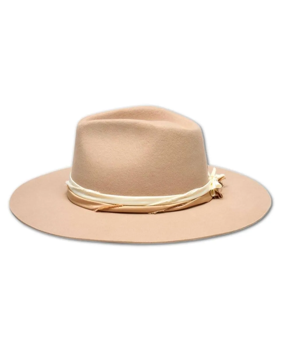 Austin Australian Cashmere Hard Brim Hat Taupe