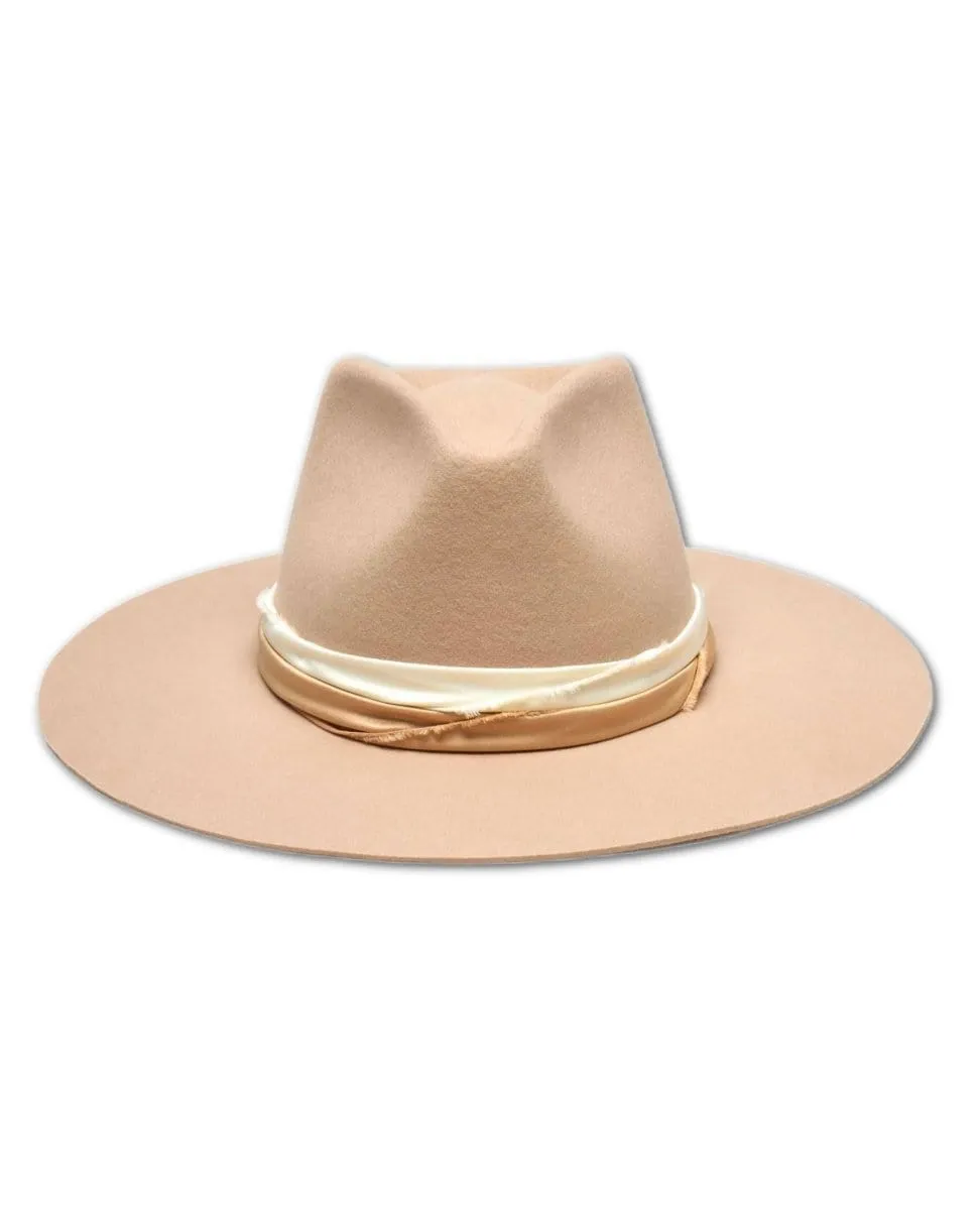 Austin Australian Cashmere Hard Brim Hat Taupe