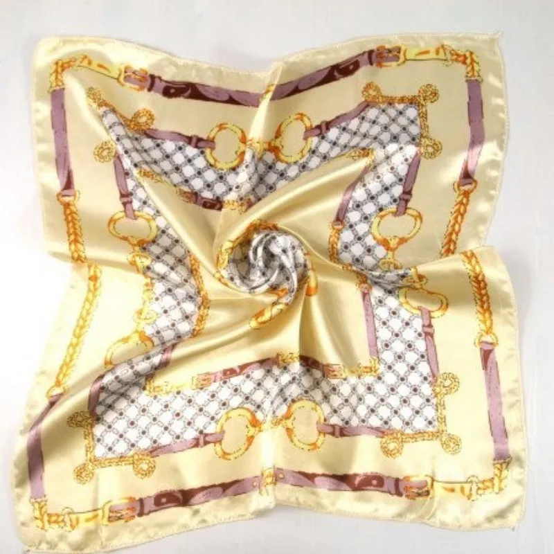 Beautiful Floral Print Square Neckerchief Wrap Shawl Scarves