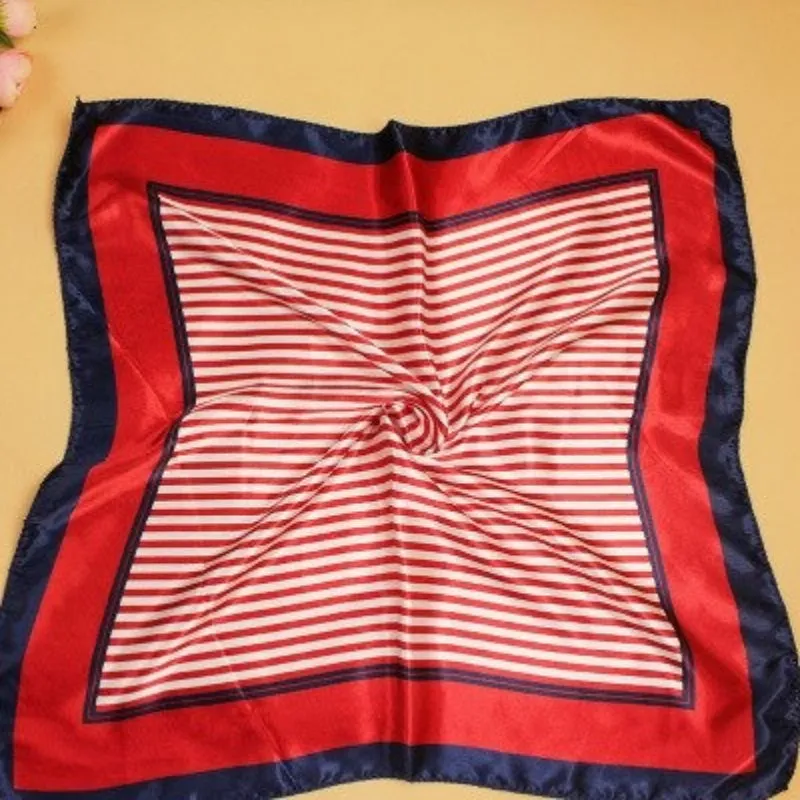 Beautiful Floral Print Square Neckerchief Wrap Shawl Scarves