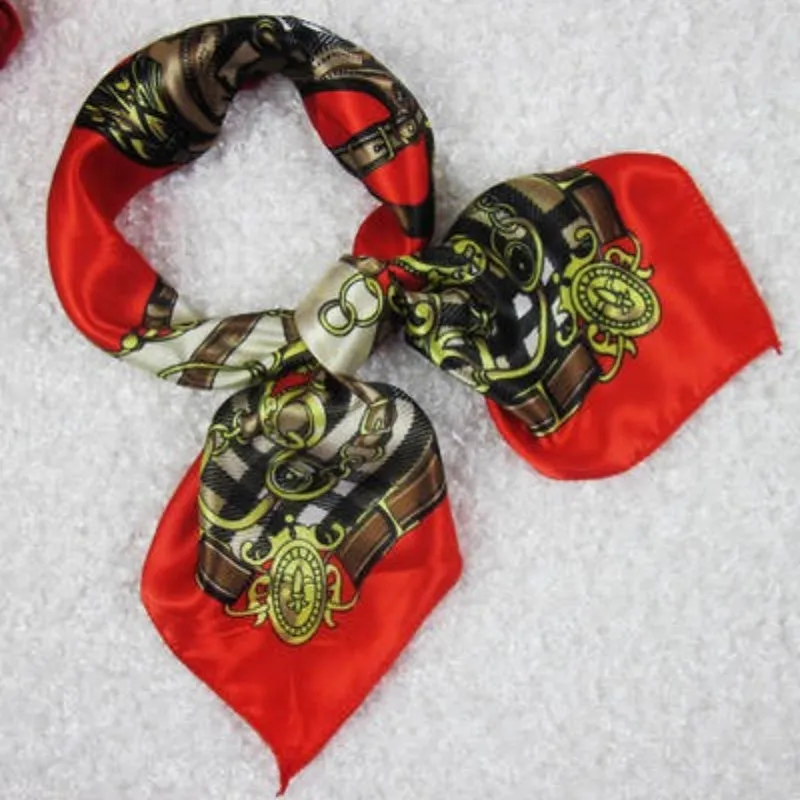 Beautiful Floral Print Square Neckerchief Wrap Shawl Scarves