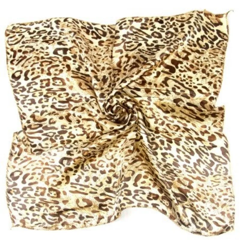 Beautiful Floral Print Square Neckerchief Wrap Shawl Scarves