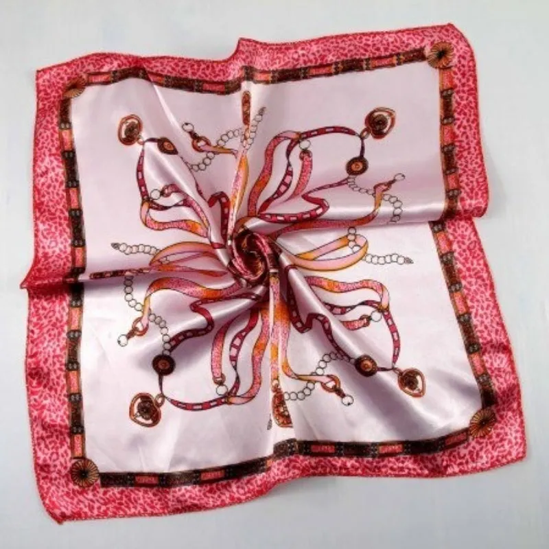 Beautiful Floral Print Square Neckerchief Wrap Shawl Scarves