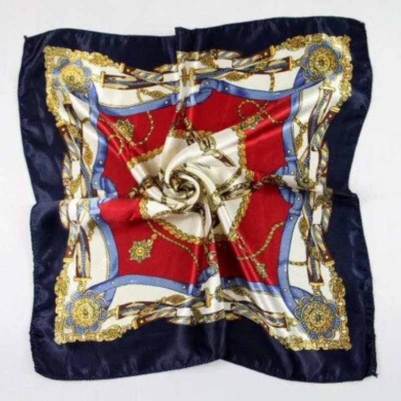 Beautiful Floral Print Square Neckerchief Wrap Shawl Scarves