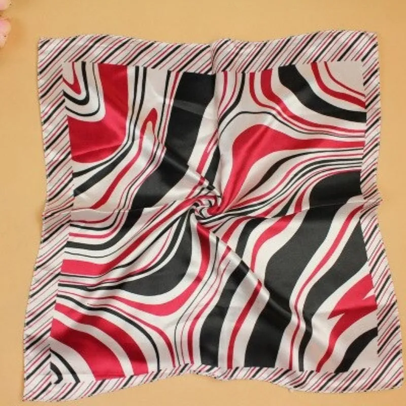 Beautiful Floral Print Square Neckerchief Wrap Shawl Scarves