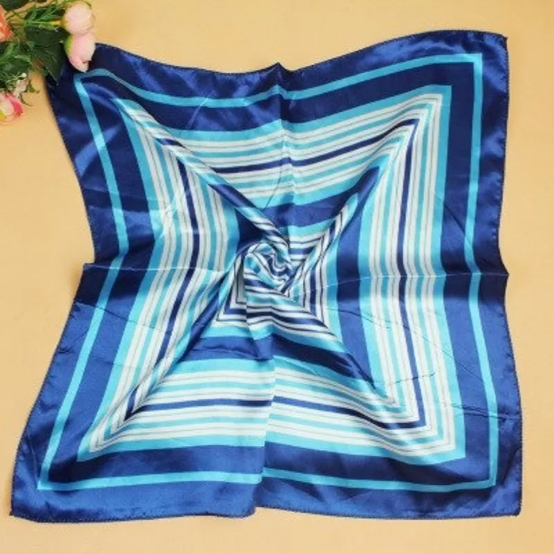 Beautiful Floral Print Square Neckerchief Wrap Shawl Scarves