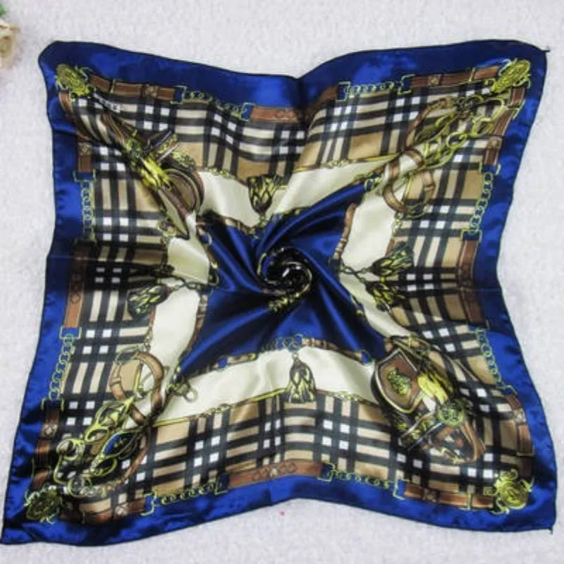 Beautiful Floral Print Square Neckerchief Wrap Shawl Scarves