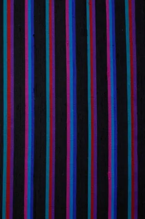 Black 43 Striped Silk Shantung
