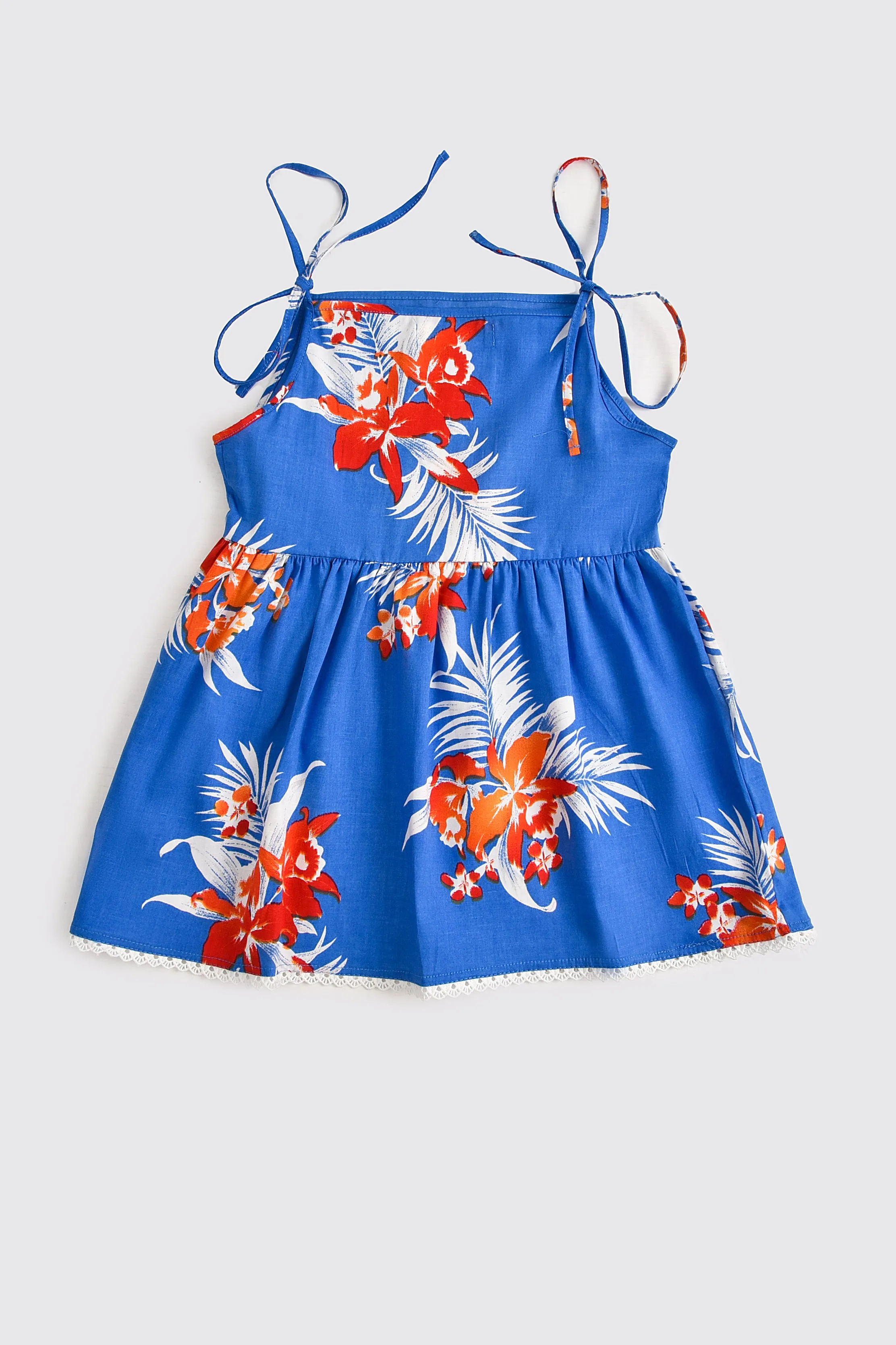 Blue Floral Printed Suit