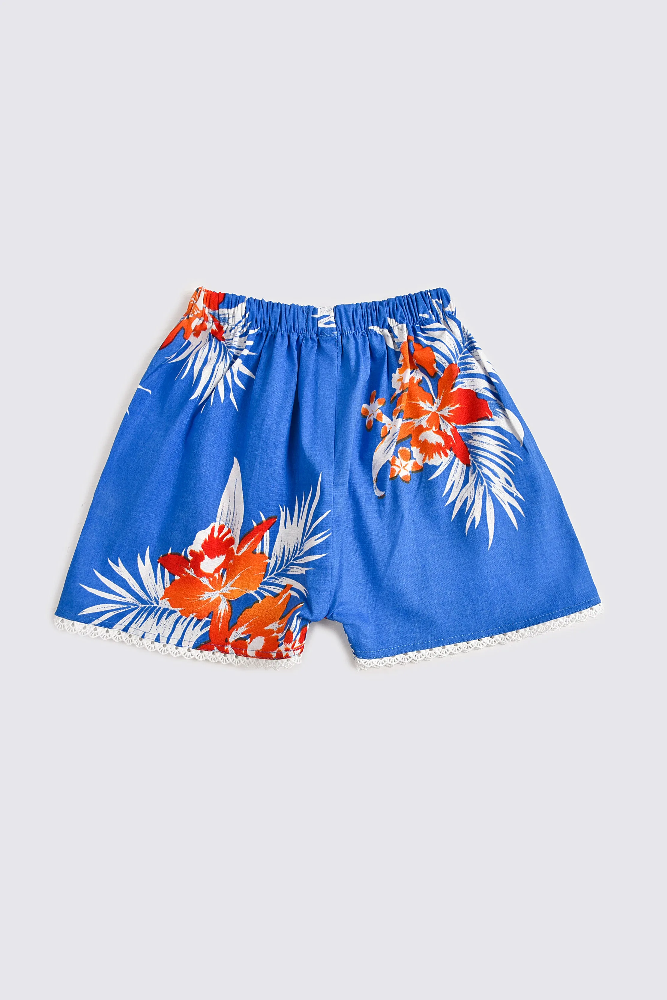 Blue Floral Printed Suit