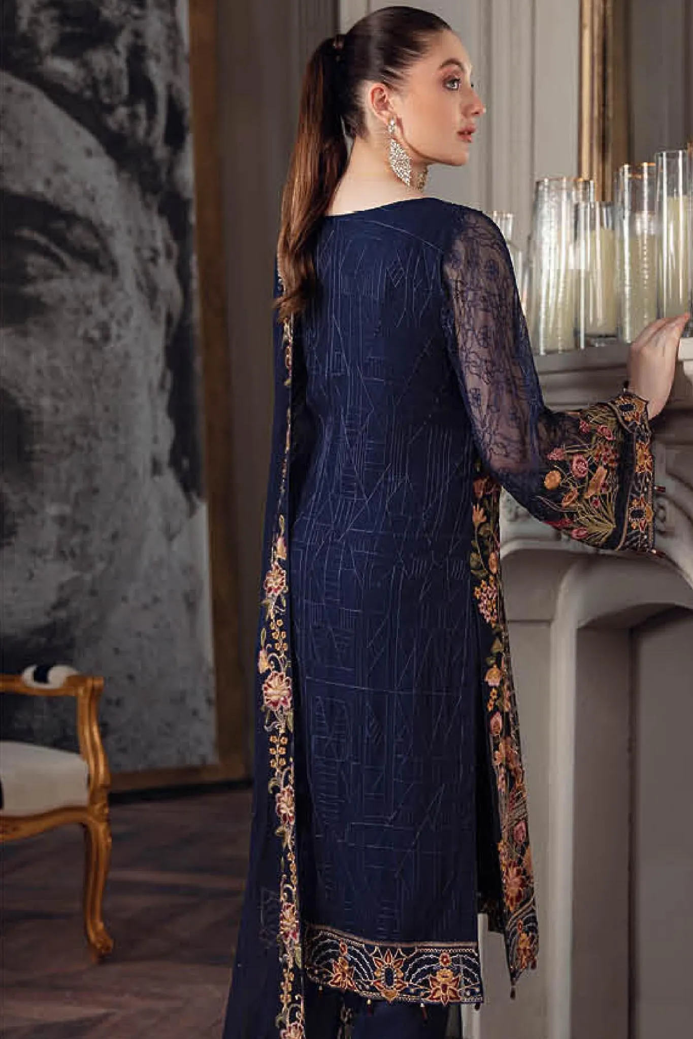 Chevron by Ramsha Unstitched 3 Piece Chiffon Vol-05 Collection'2022-A-506