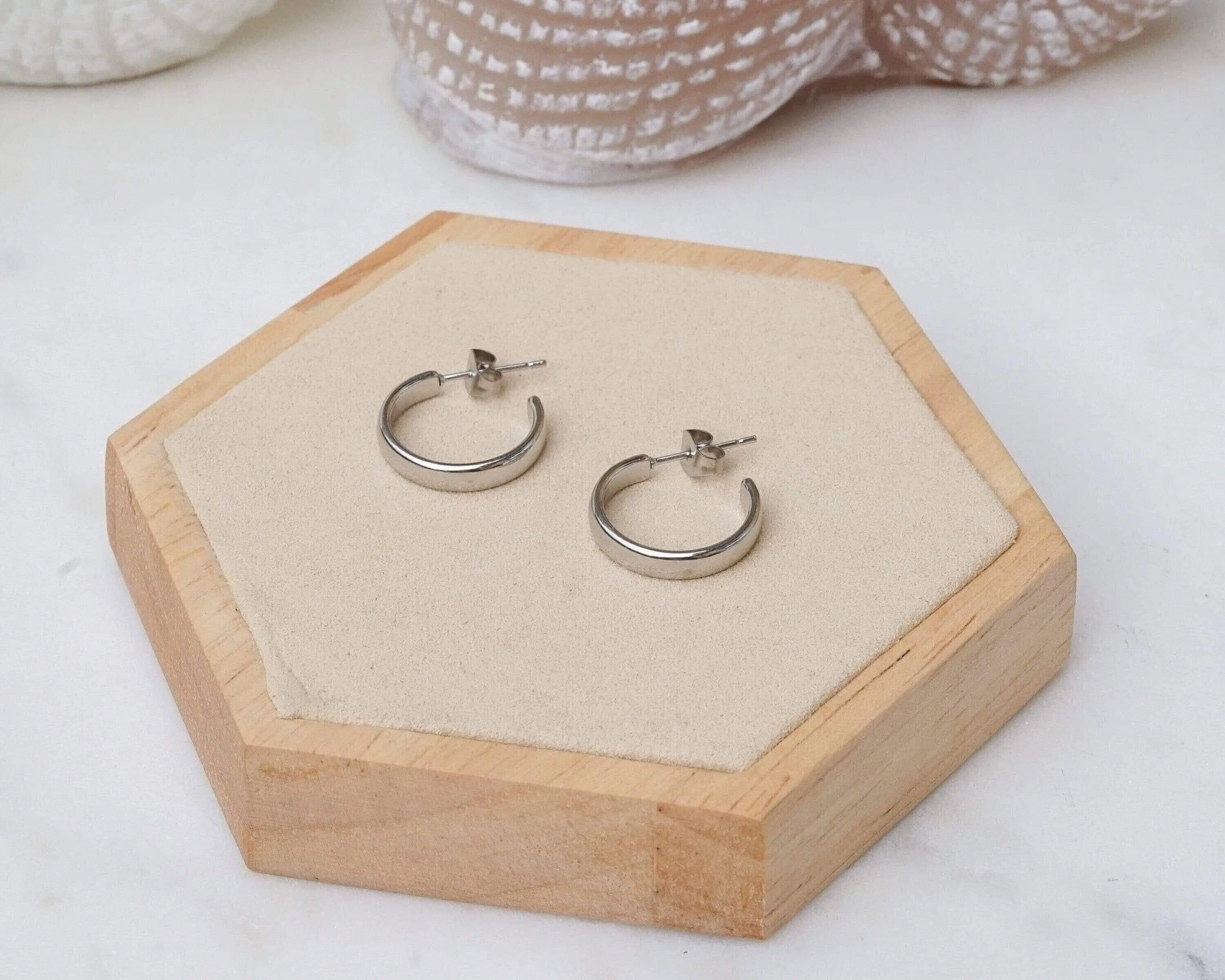 Classic Silver Medium Hoop Earrings