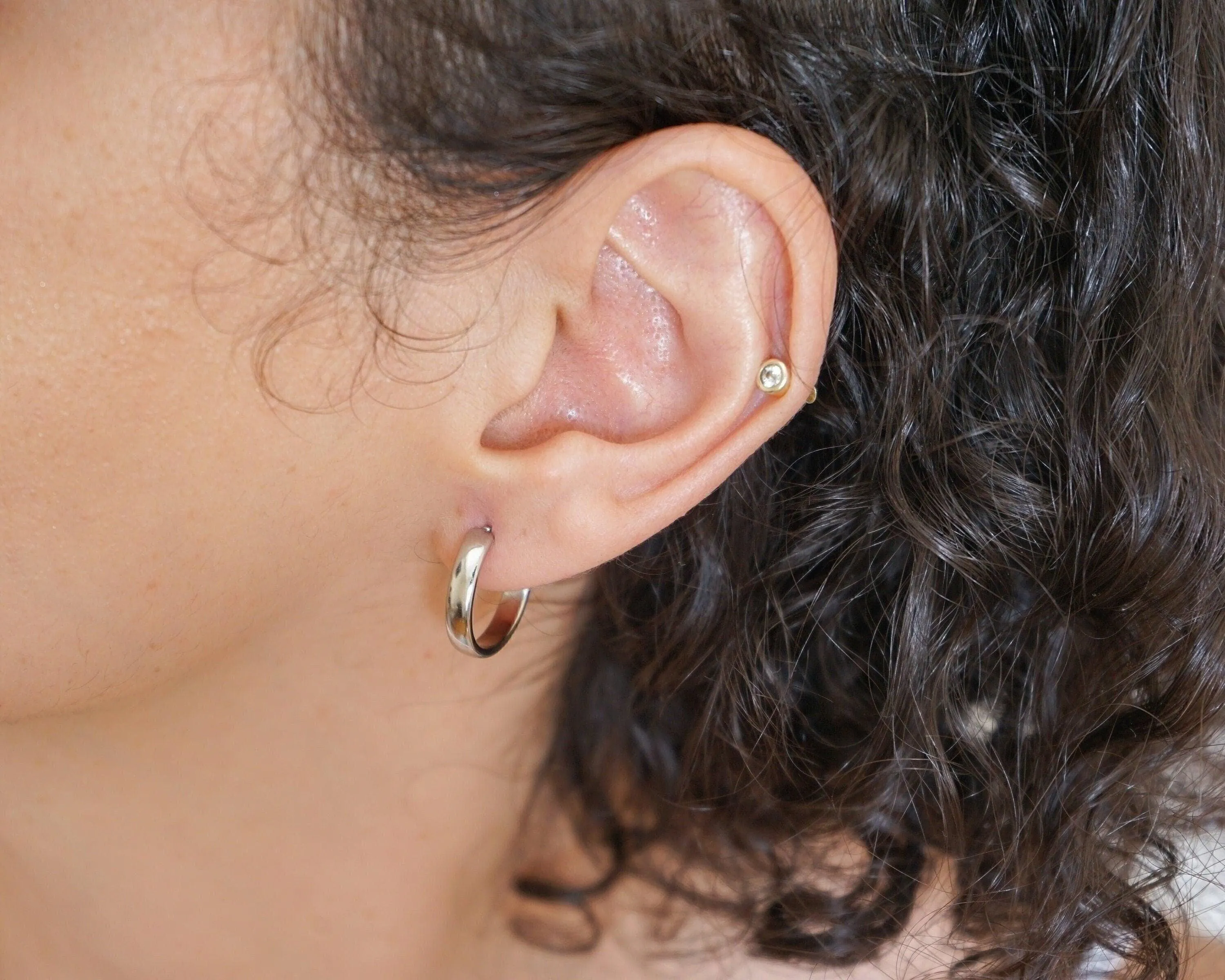 Classic Silver Medium Hoop Earrings