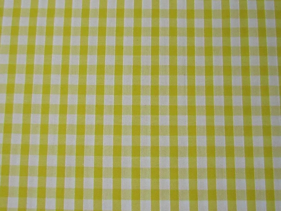 Cotton Blends Gingham Lemon