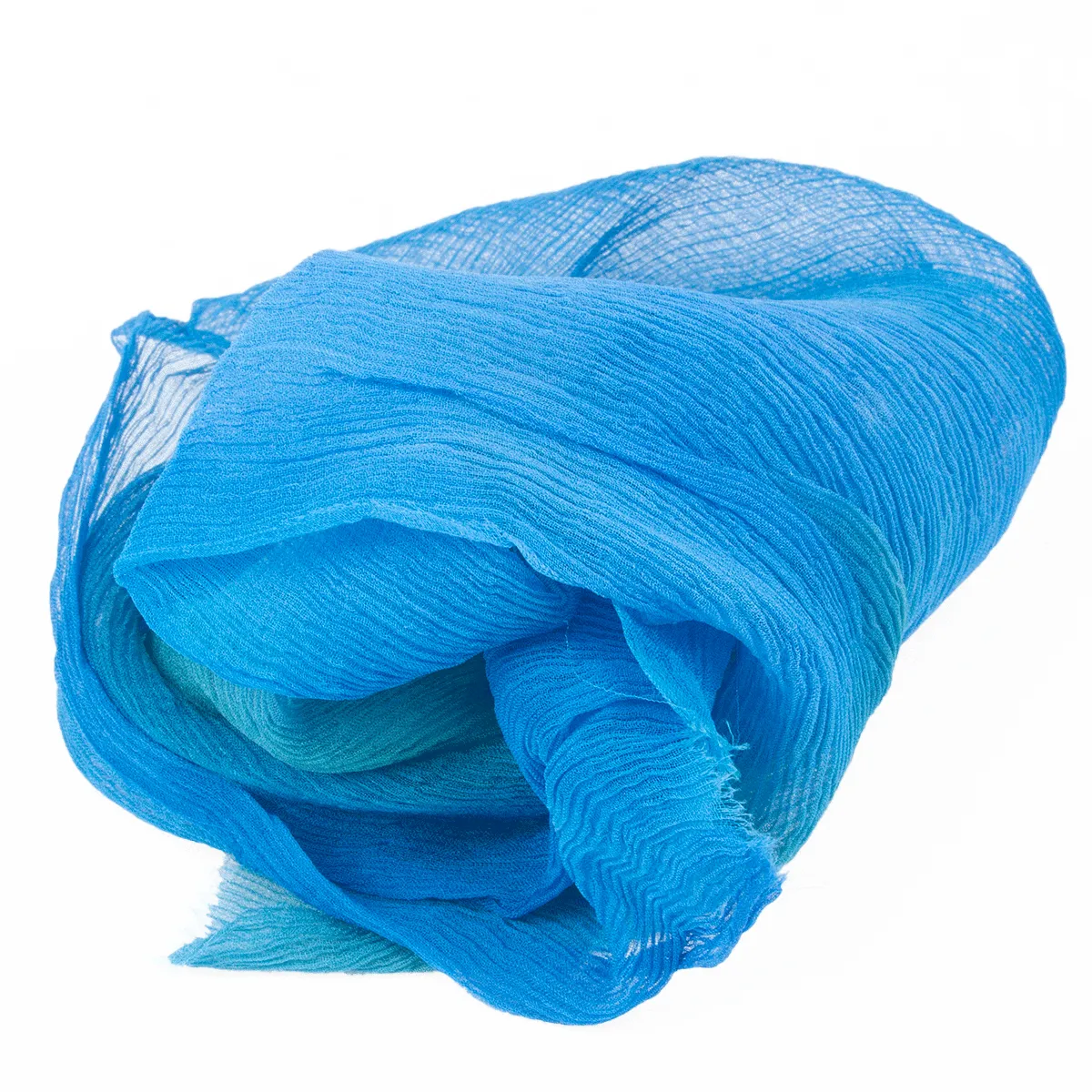 Crinkle Silk Chiffon - Ocean Blue  DL 38