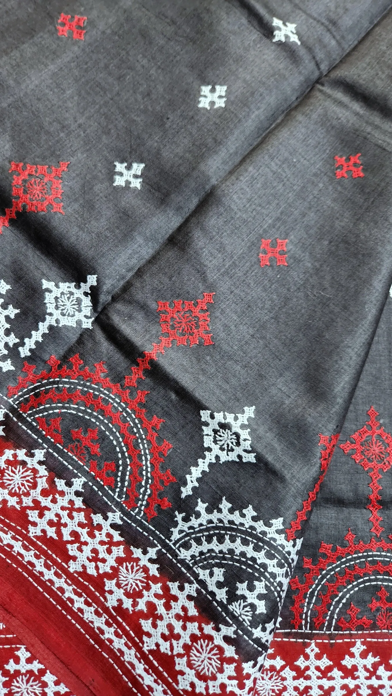 DESIGNER KUTCHWORK SILK SAREE