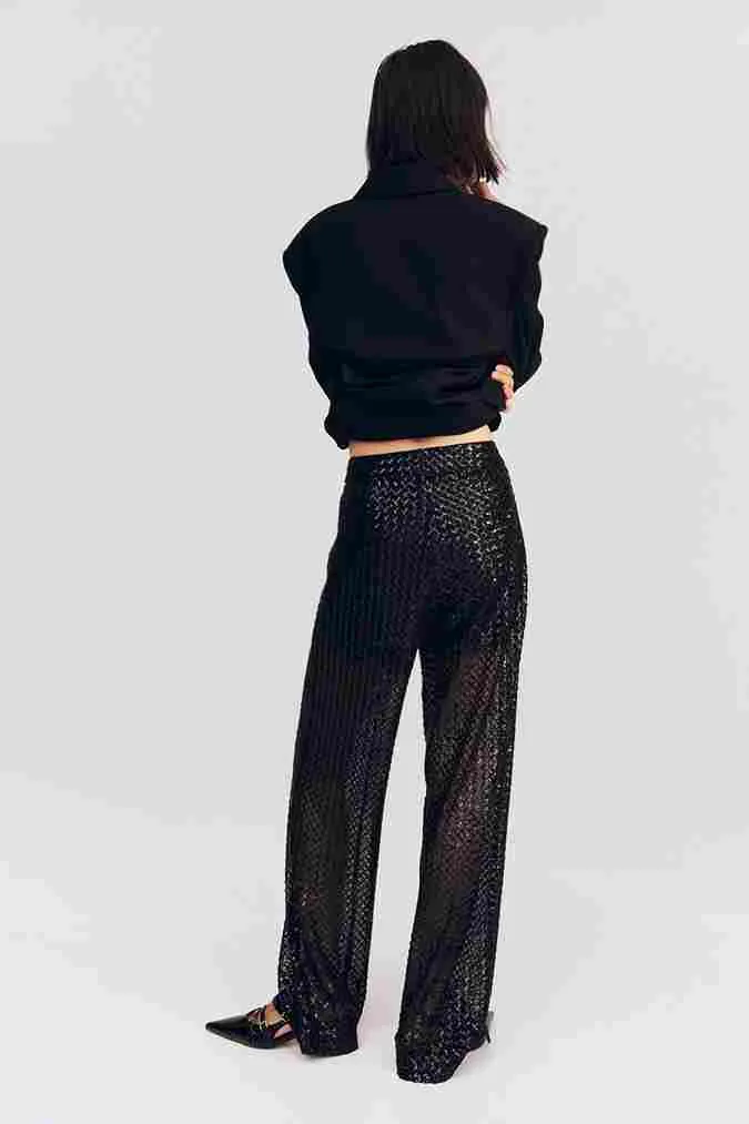 H&M Sequined trousers, black