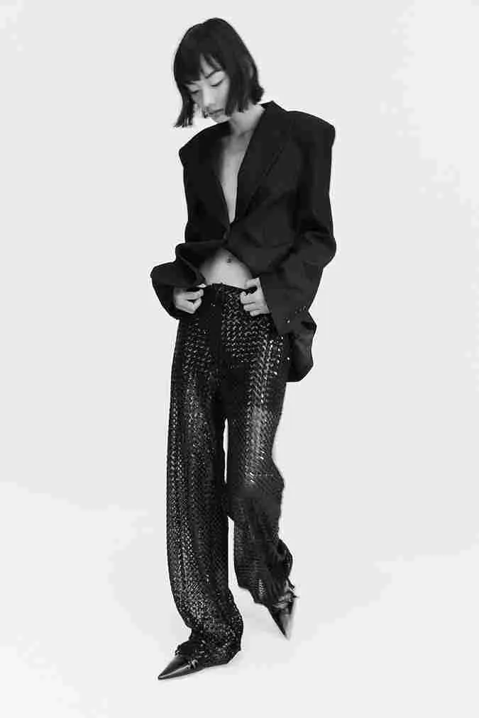 H&M Sequined trousers, black
