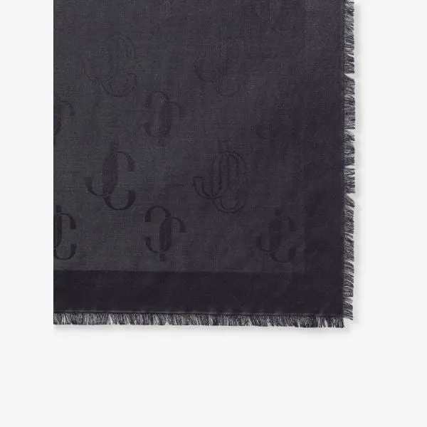 Jimmy Choo Silk Blend Emani Scarf, Black