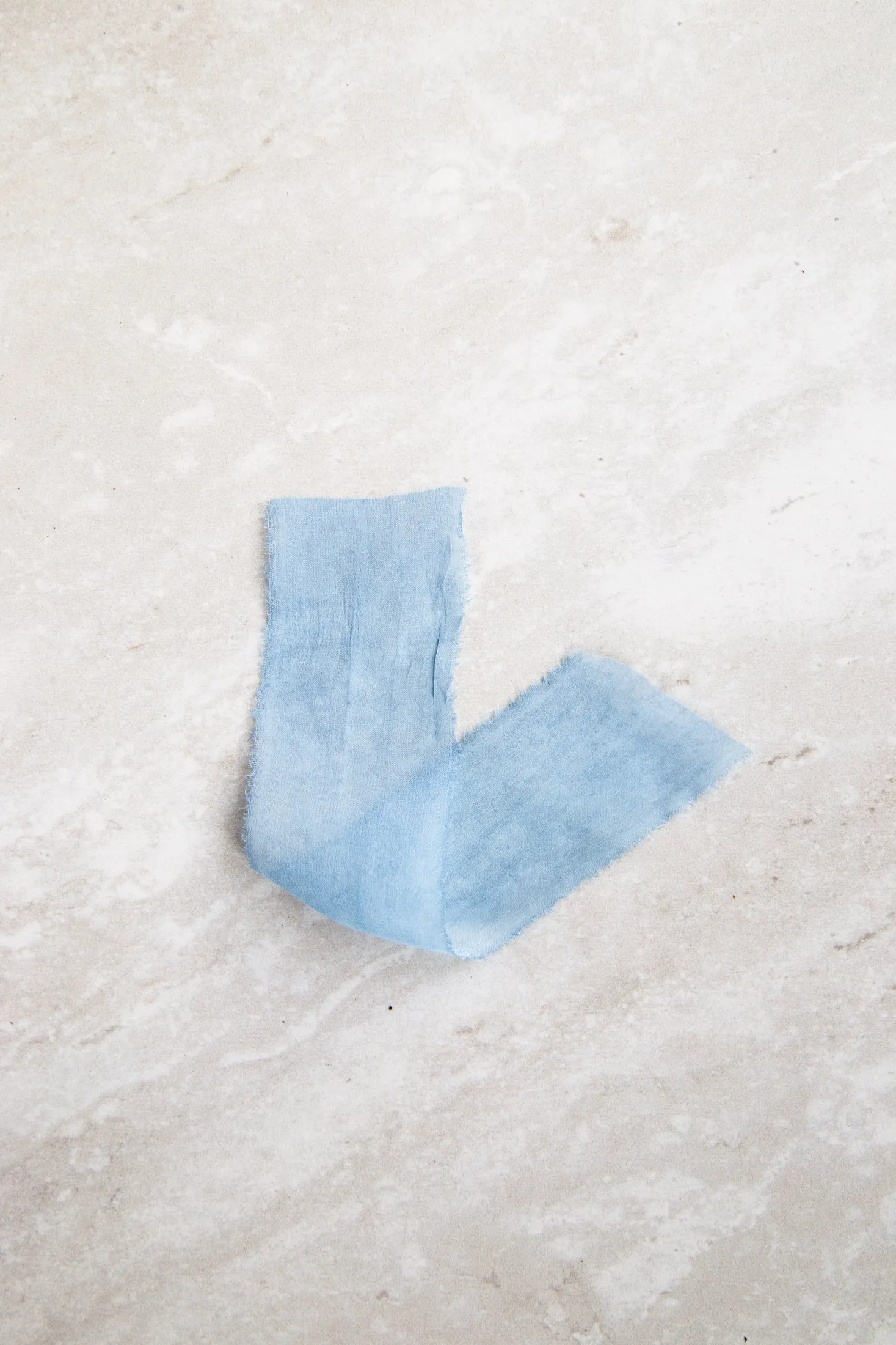 Light Indigo Plant Dyed Silk Ribbon