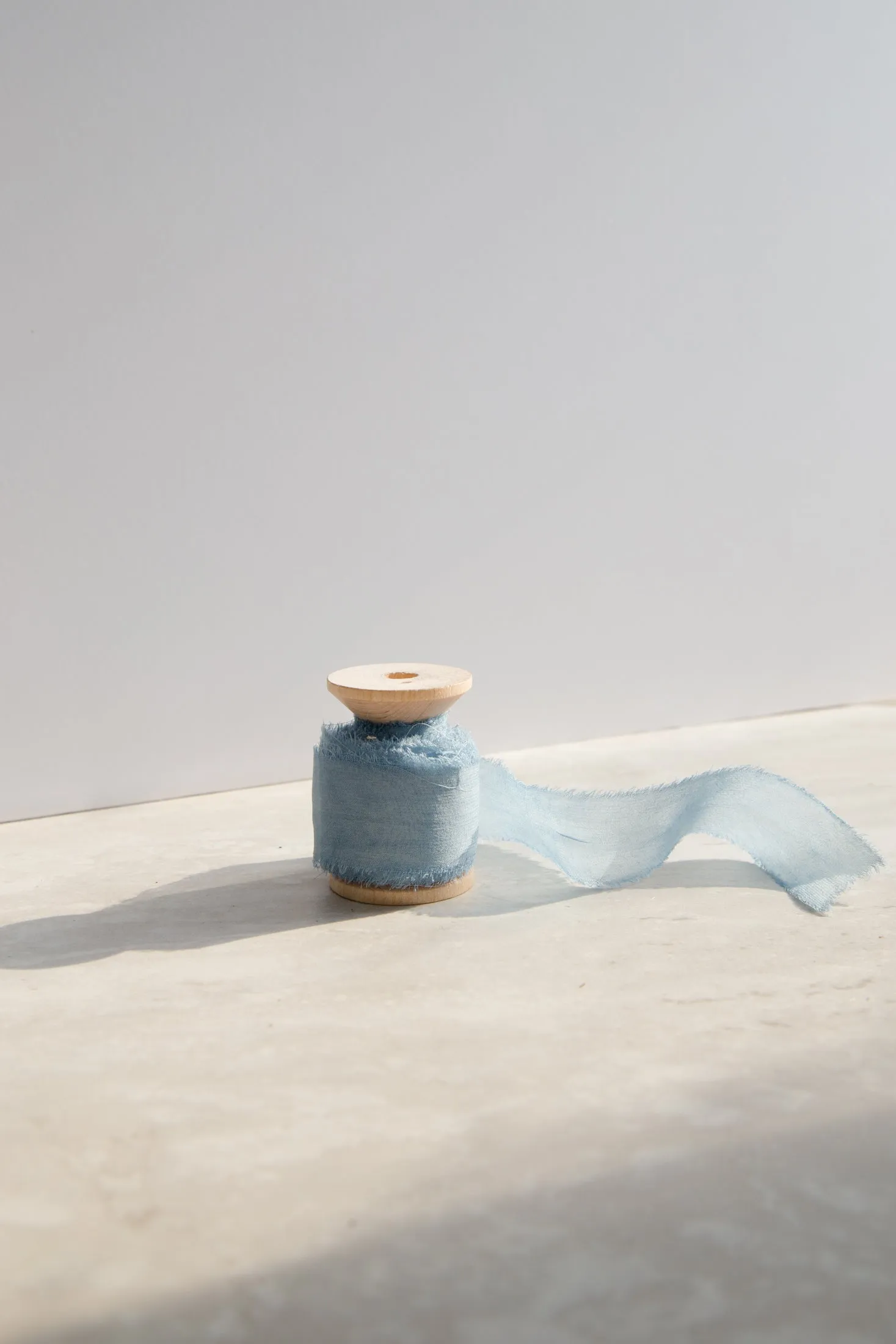 Light Indigo Plant Dyed Silk Ribbon