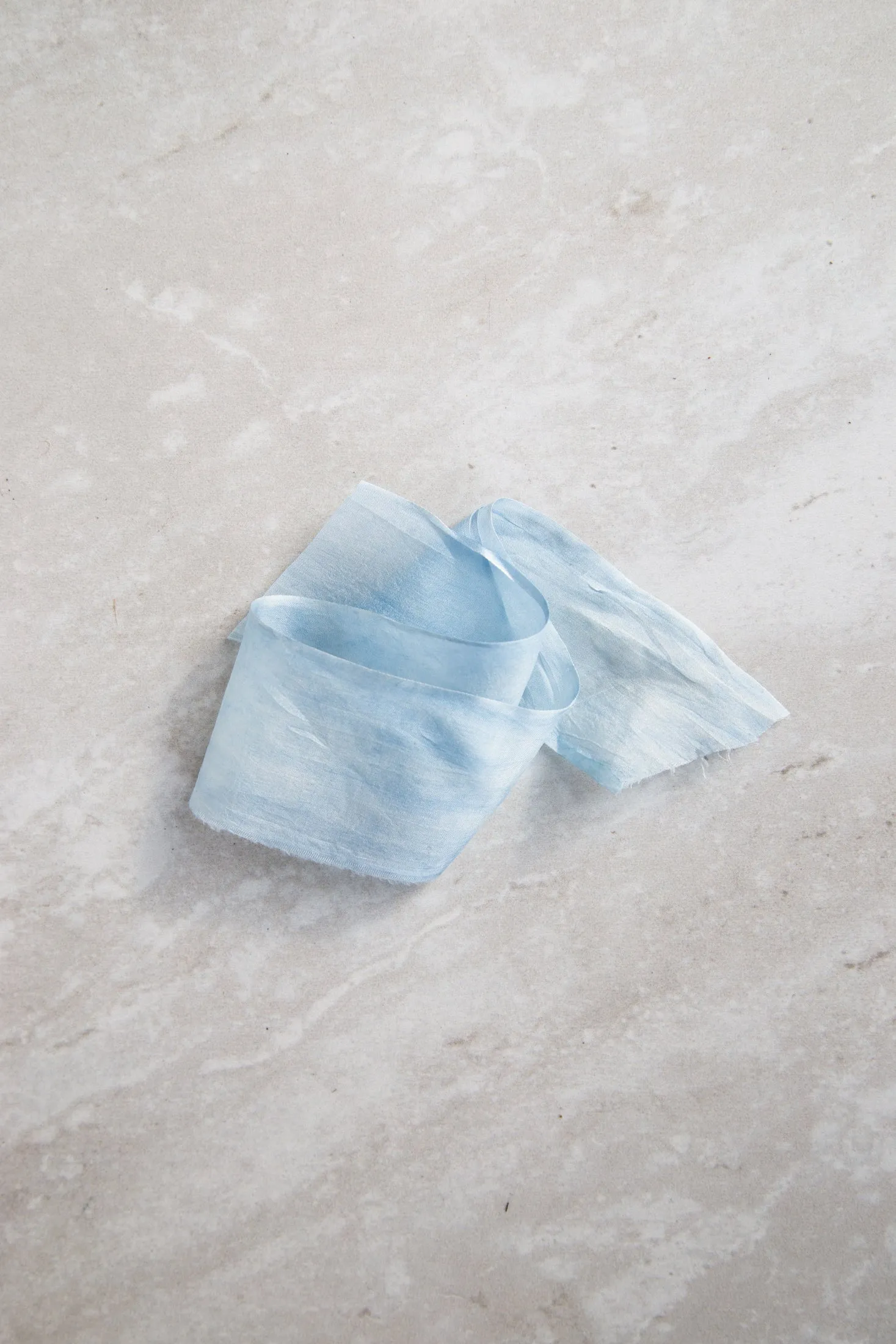 Light Indigo Plant Dyed Silk Ribbon