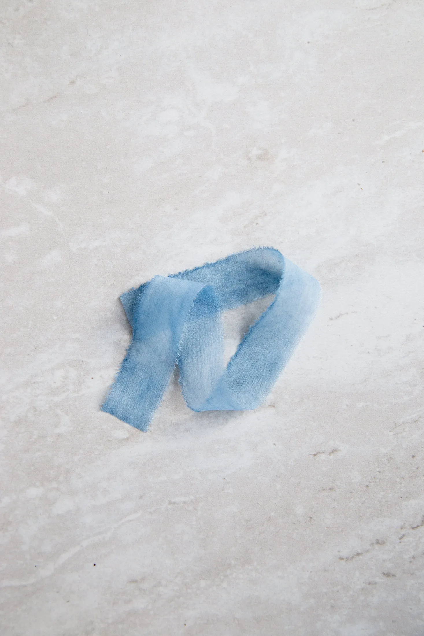 Light Indigo Plant Dyed Silk Ribbon