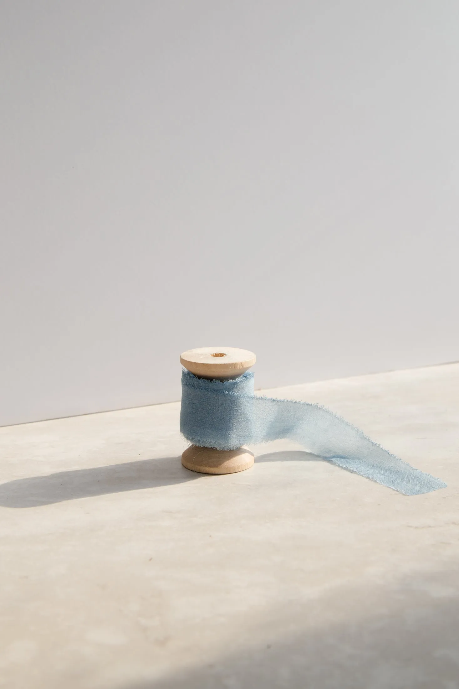 Light Indigo Plant Dyed Silk Ribbon