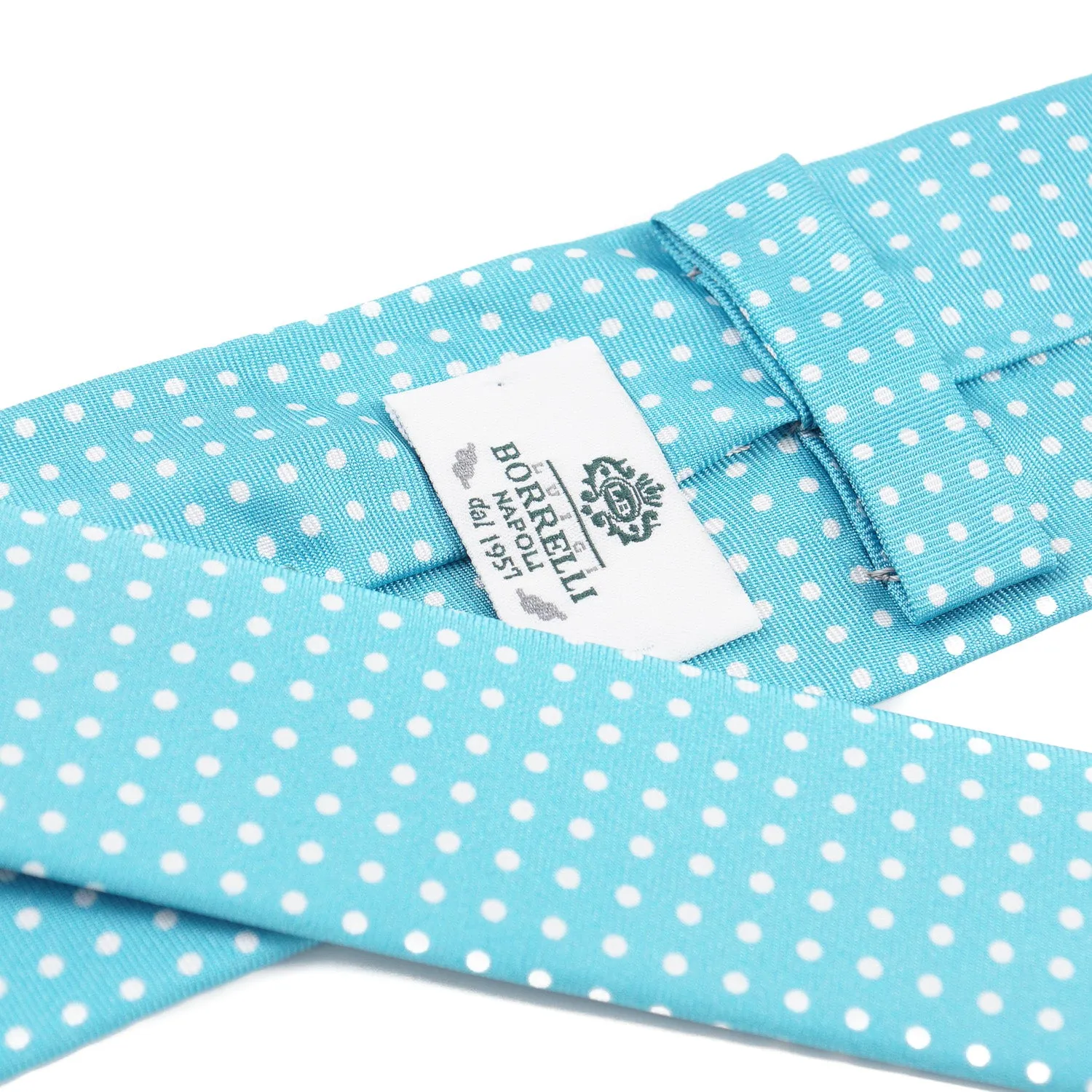 Luigi Borrelli Narrow Printed Silk Tie