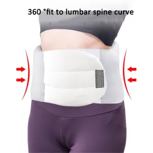 Lumbar Support Pillow for Sleeping, Lower Back Sciatic Nerve Pain Relief, Soft Silk Cotton Lumber Pillow for Bed, Adjustable Wrap Around Lumbar Cushion for Side, Back & Stomach Sleepers