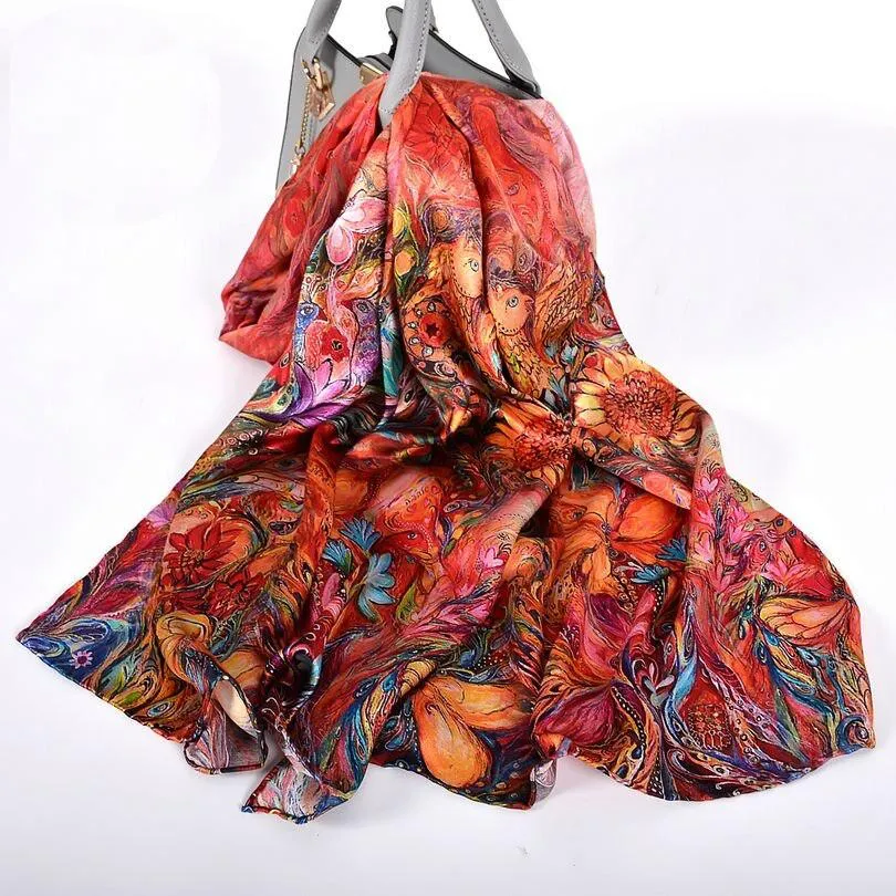 Luxury Pure Silk Shawl Scarf