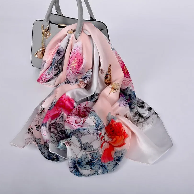 Luxury Pure Silk Shawl Scarf