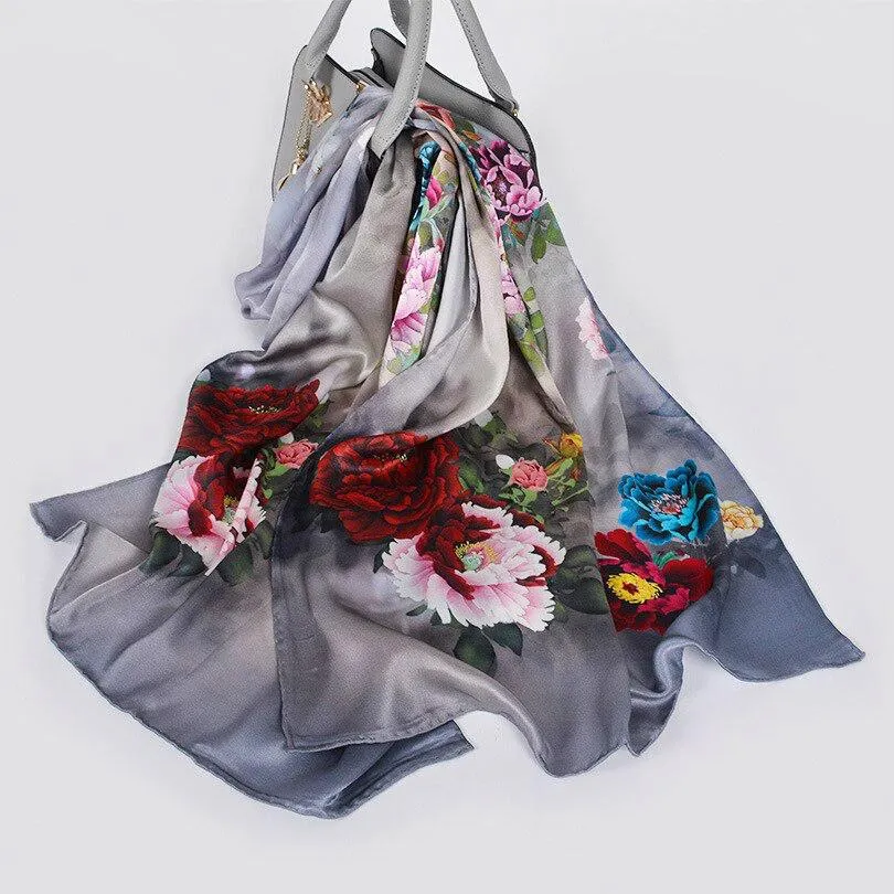 Luxury Pure Silk Shawl Scarf