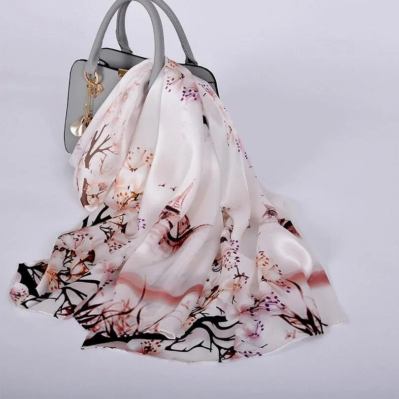 Luxury Pure Silk Shawl Scarf