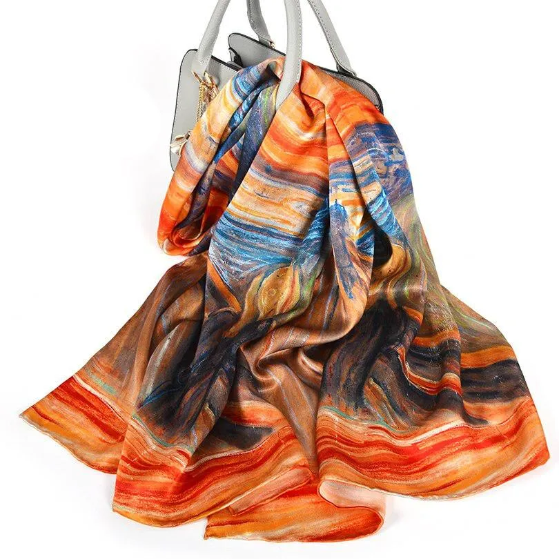 Luxury Pure Silk Shawl Scarf