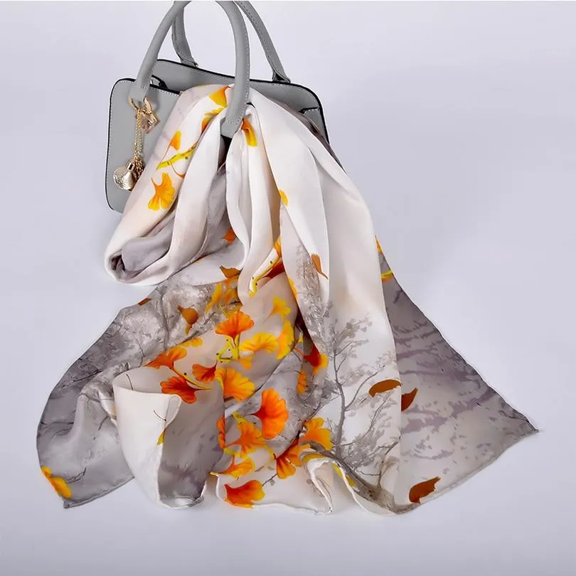 Luxury Pure Silk Shawl Scarf