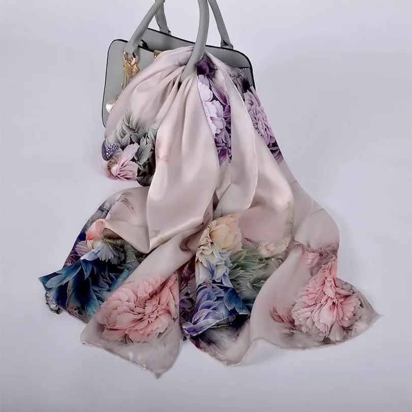 Luxury Pure Silk Shawl Scarf