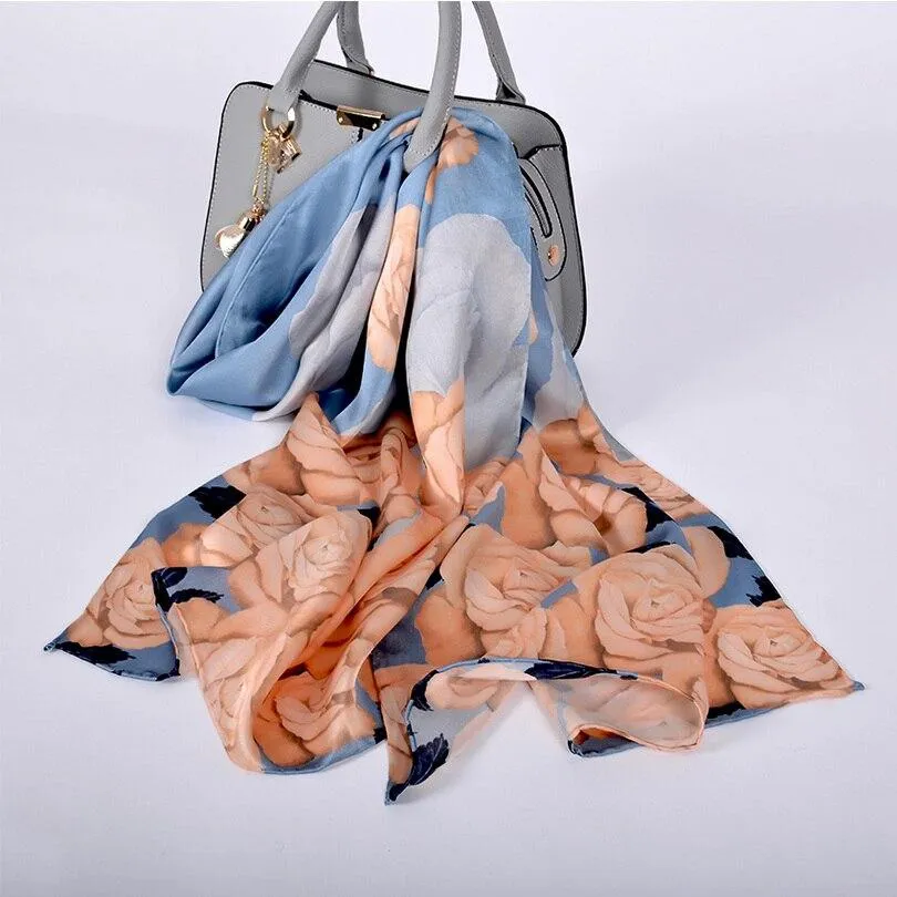 Luxury Pure Silk Shawl Scarf